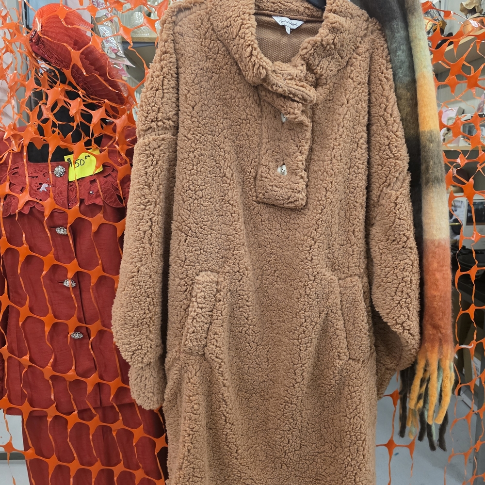 Cozy Brown Sherpa Pullover